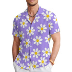 Fashion Men's Casual Floral Print Special-interest Design Shirt