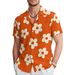 Fashion Men's Casual Floral Print Special-interest Design Shirt